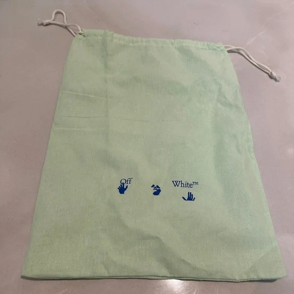 Rare Green Off-White Shoebox Tissue Paper AND Logo Dust Bag - Picture 12 of 13